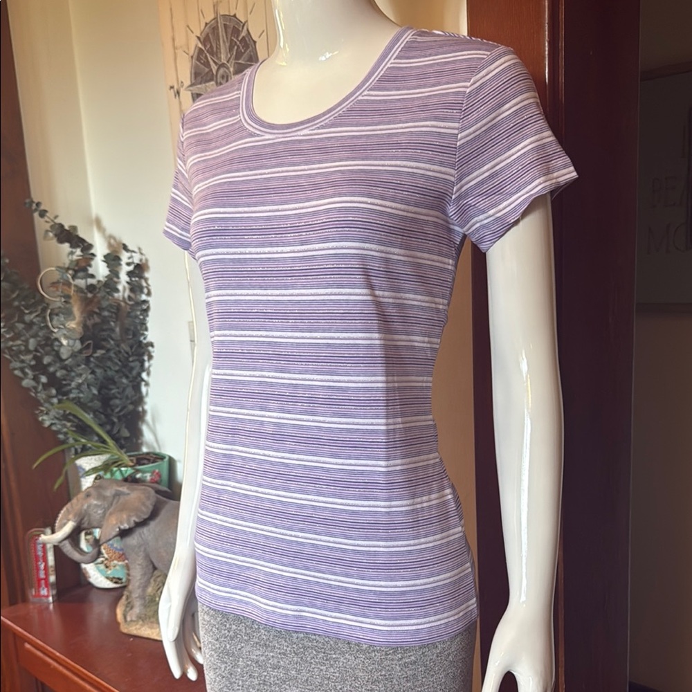 NWT northern reflections size small Purple Striped Women's Top